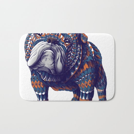 English Bulldog (Color Version) Bath Mat