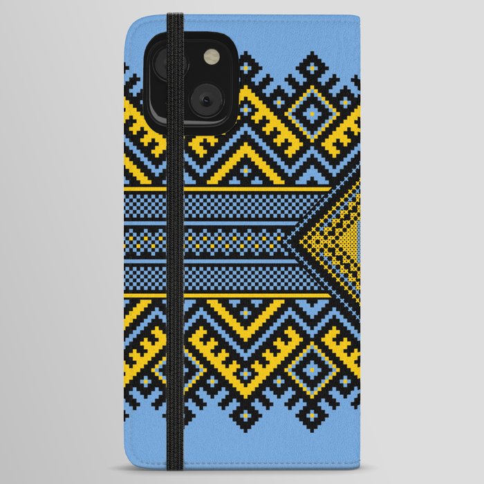 Ukrainian embroidered art with national symbol for home decoration. iPhone Wallet Case
