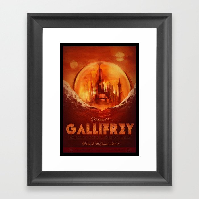 Travel to Gallifrey! Framed Art Print