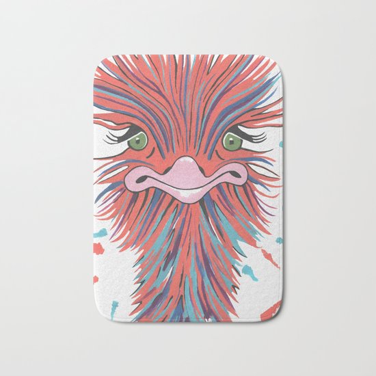 Whimsical Ostrich Bath Mat
