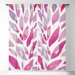Watercolor floral petals - pink and purple Blackout Curtain