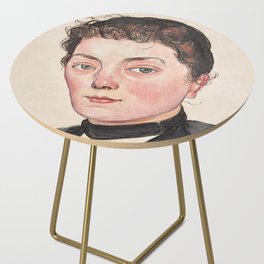 Portrait of an Unknown Woman - Ferdinand Hodler (1853-1918) Side Table