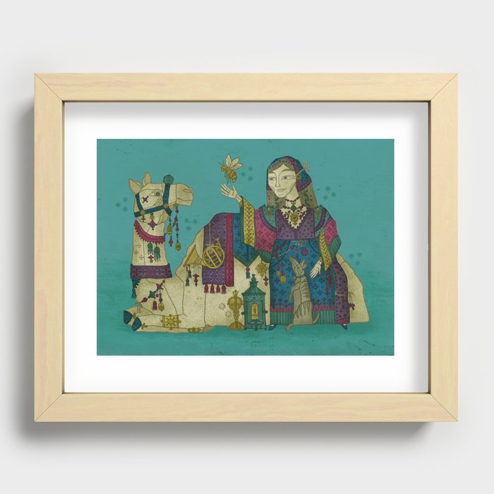Camel Girl Recessed Framed Print