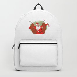 Funny Christmas t-shirt Santa Claus Reindeer Backpack | Christmas, Funny, Women, Gift, Girl, Giftidea, Gifts, Lover, Graphicdesign, Design 