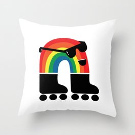 Blading Rainbow Throw Pillow