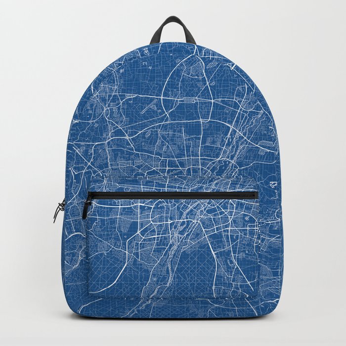 Munich City Map of Bavaria, Germany - Blueprint Backpack