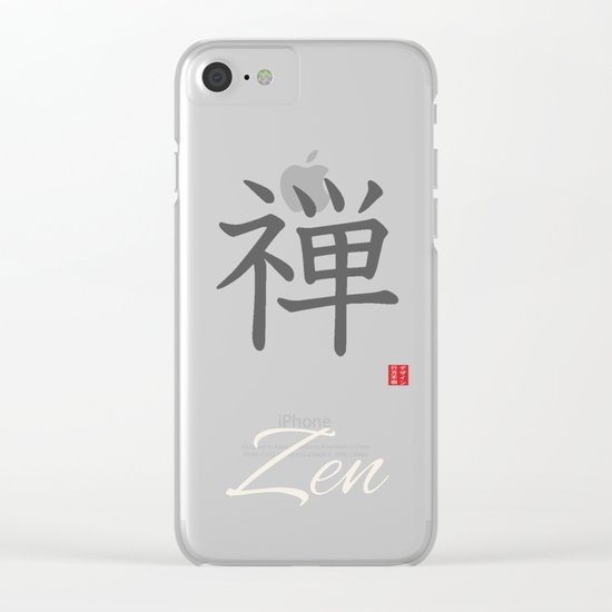 ZEN KANJI Clear iPhone Case