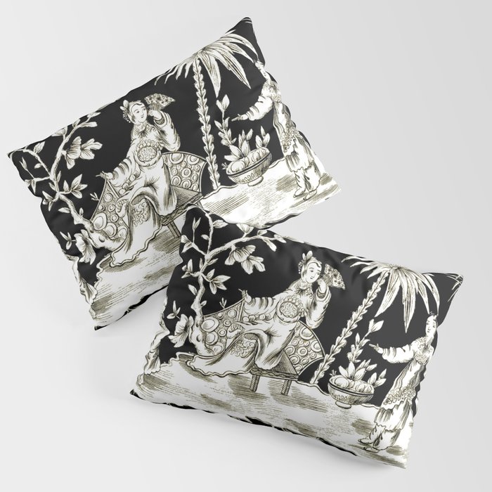 Black & White Chinoiserie Pillow Sham