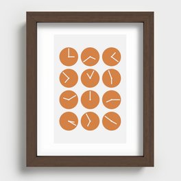 Minimal clock collection 17 Recessed Framed Print