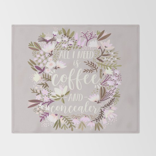 Coffee & Concealer – Spring Palette Throw Blanket