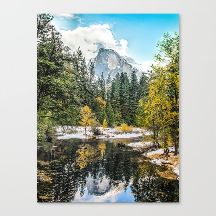 Yosemite's Half Dome After a Snowfall Canvas Print