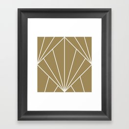 form x anvil | sun burst | white on gold Framed Art Print