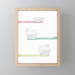 Toothpaste Kittens Framed Mini Art Print