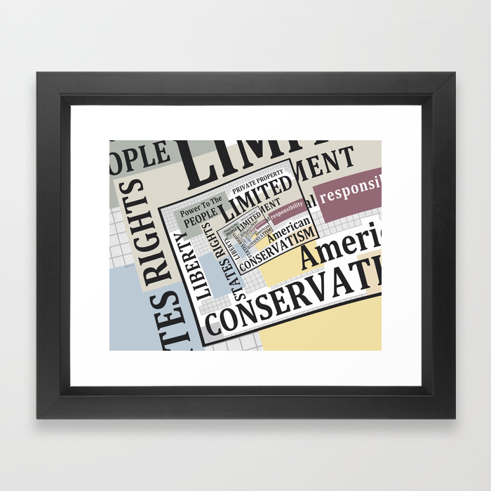 Limited Government Framed Art Print By Politics Society6