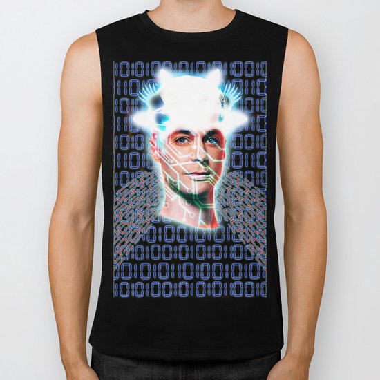 dr c, digital mix up Biker Tank