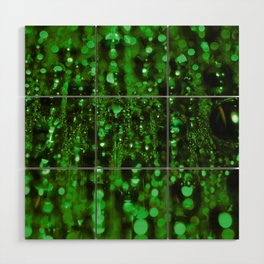 Green Fractal Wood Wall Art