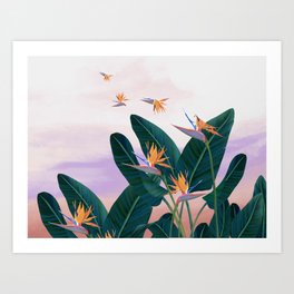Bird of paradise Wall Art/ Tropical Flower/ Gift Art Print