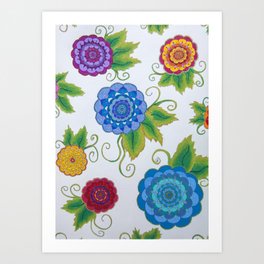 Floral Mandala Collective Illustration by Imaginarium Arts Art Print