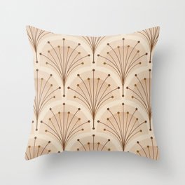 Golden Geometric Minimalist Pattern Throw Pillow