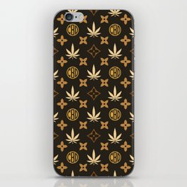 Marijuana tile pattern. Digital Illustration background iPhone Skin