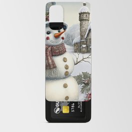 Vintage Christmas Snowman Android Card Case