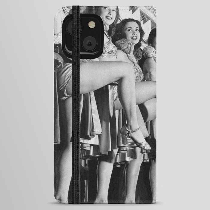 Chorus line of women with legs lifted iPhone Wallet Case