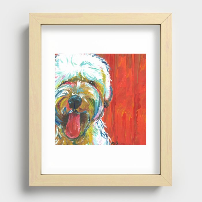 Soft-Coated Wheaten Terrier // Colorful  Recessed Framed Print