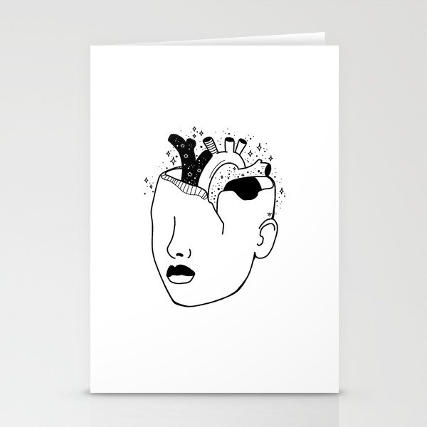 think with your heart Stationery Cards