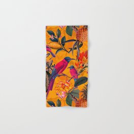 Vintage And Shabby Chic - Colorful Summer Botanical Jungle Garden Hand & Bath Towel