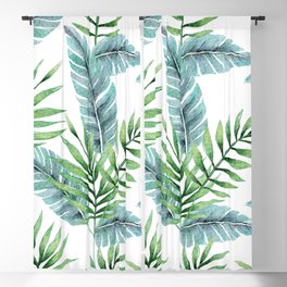 Palm Leaves Pattern Blackout Curtain