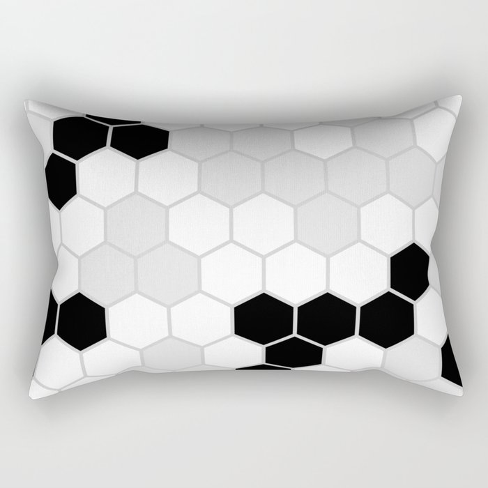 Honeycomb Pattern | Black and White Design | Minimalism Rectangular Pillow