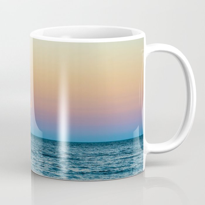 Moon Over Lake Superior | Sunset on the North Shore | Nature Photography Coffee Mug