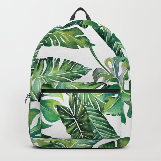 Jungle Leaves, Banana, Monstera #society6 Backpack