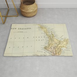Vintage Map of New Zealand Rug