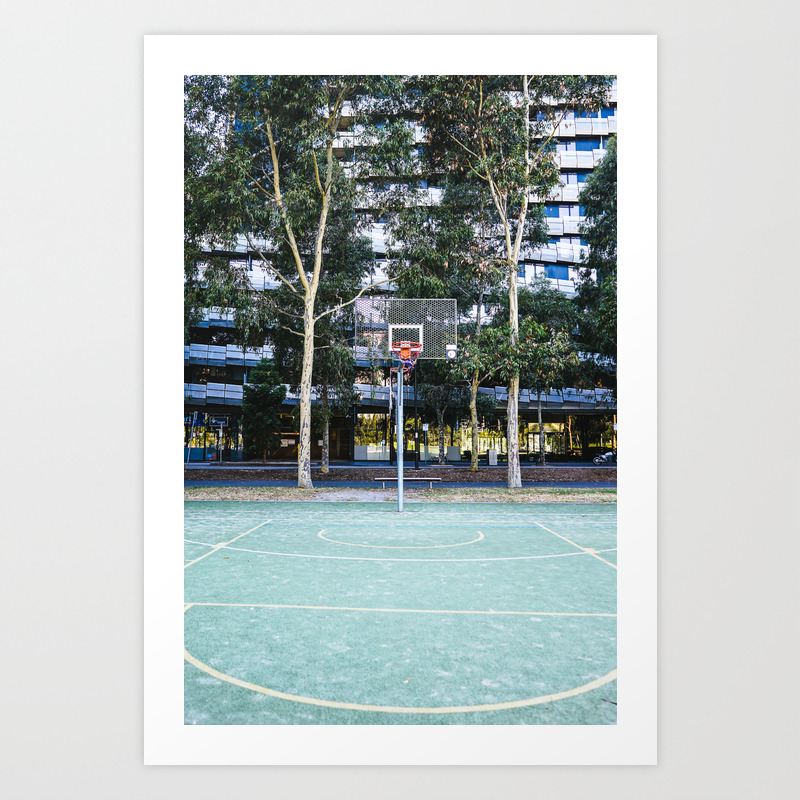 Basketball Half Court Me Against You Art Print By Arnim Society6