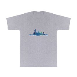 NY New York City Skyline NYC Watercolor art T Shirt