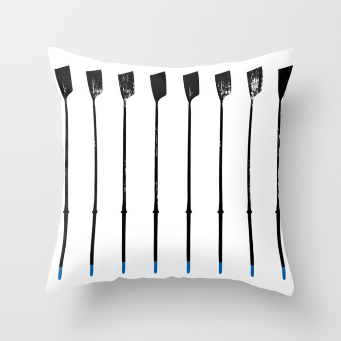 Rowing Oars 1 Throw Pillow