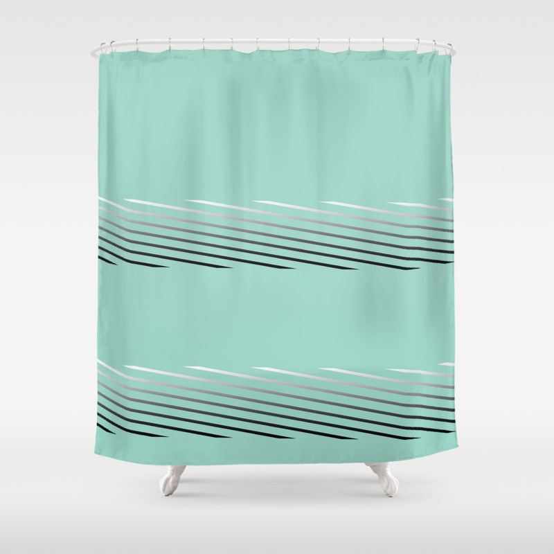 Tiffany Blue Abstract Shower Curtain By Oliviavandiesel Society6