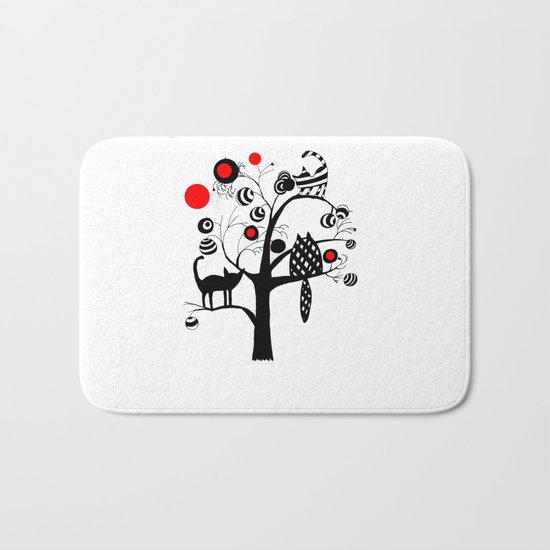 cats and fruits Bath Mat