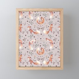 Fox pattern Framed Mini Art Print