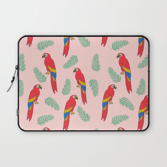 Macaw Parrot Tropical Bird Jungle Animal Nature Pattern Laptop Sleeve