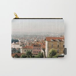 Lyon at Sunrise Carry-All Pouch | Lyon, Renaissance, Digital, Architecture, Horizon, Vieuxlyon, Sunrise, City, Croix Rousse, Photo 