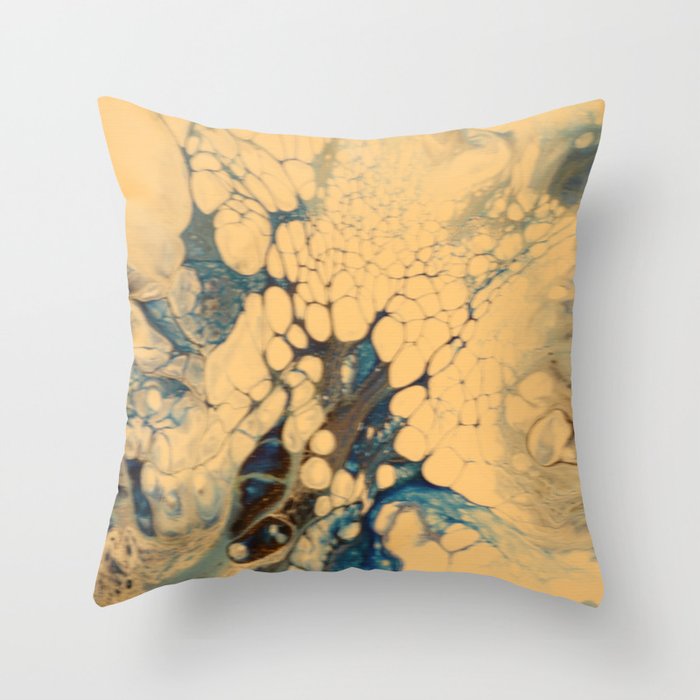 Blue Pearls Throw Pillow