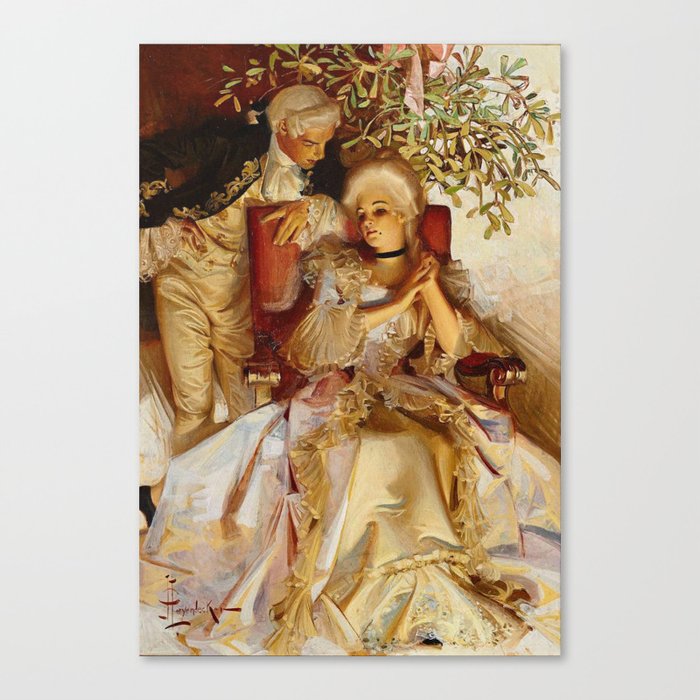 French Renaissance couple Canvas Print