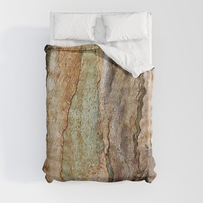 Eucalyptus Tree Bark and Wood Abstract Natural Texture 36 Duvet Cover