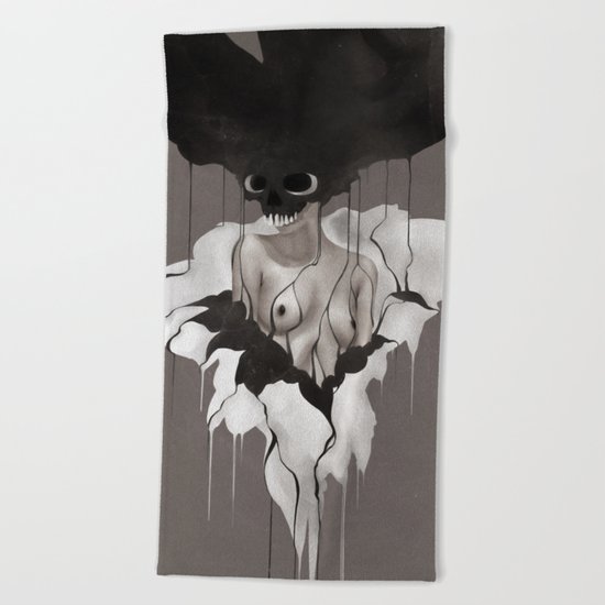 Death By Chocolate Monochrome Beach Towel