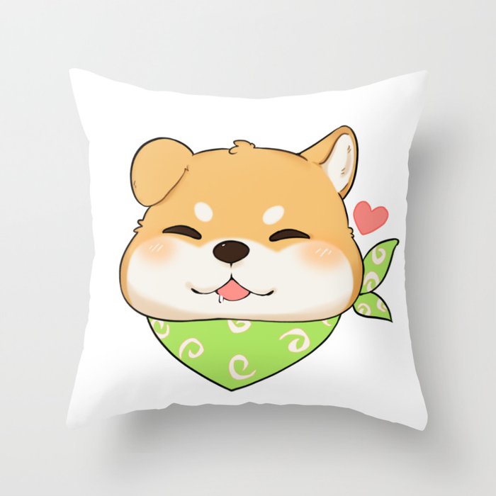 shiba throw pillow