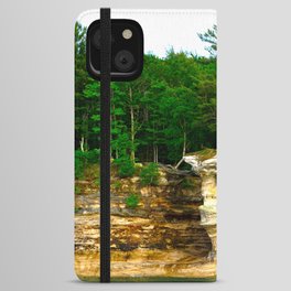 Pictured Rocks Lake Superior Michigan iPhone Wallet Case