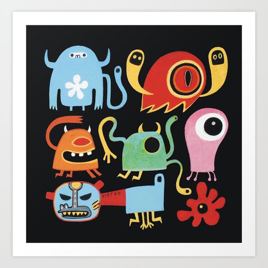 Petites créatures Art Print