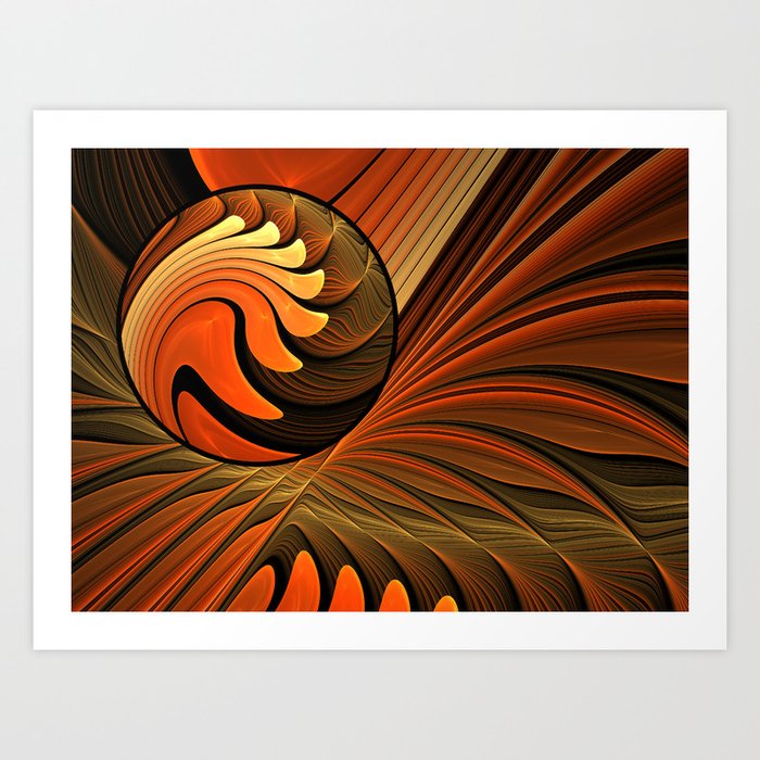 Never Give Up - Abstract Fractal Art Art Print
